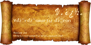 Vörösmarty Áron névjegykártya