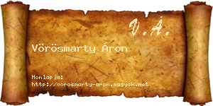 Vörösmarty Áron névjegykártya